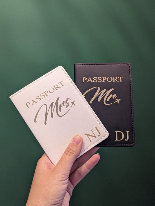 Mr & Mrs Passport Cover Set