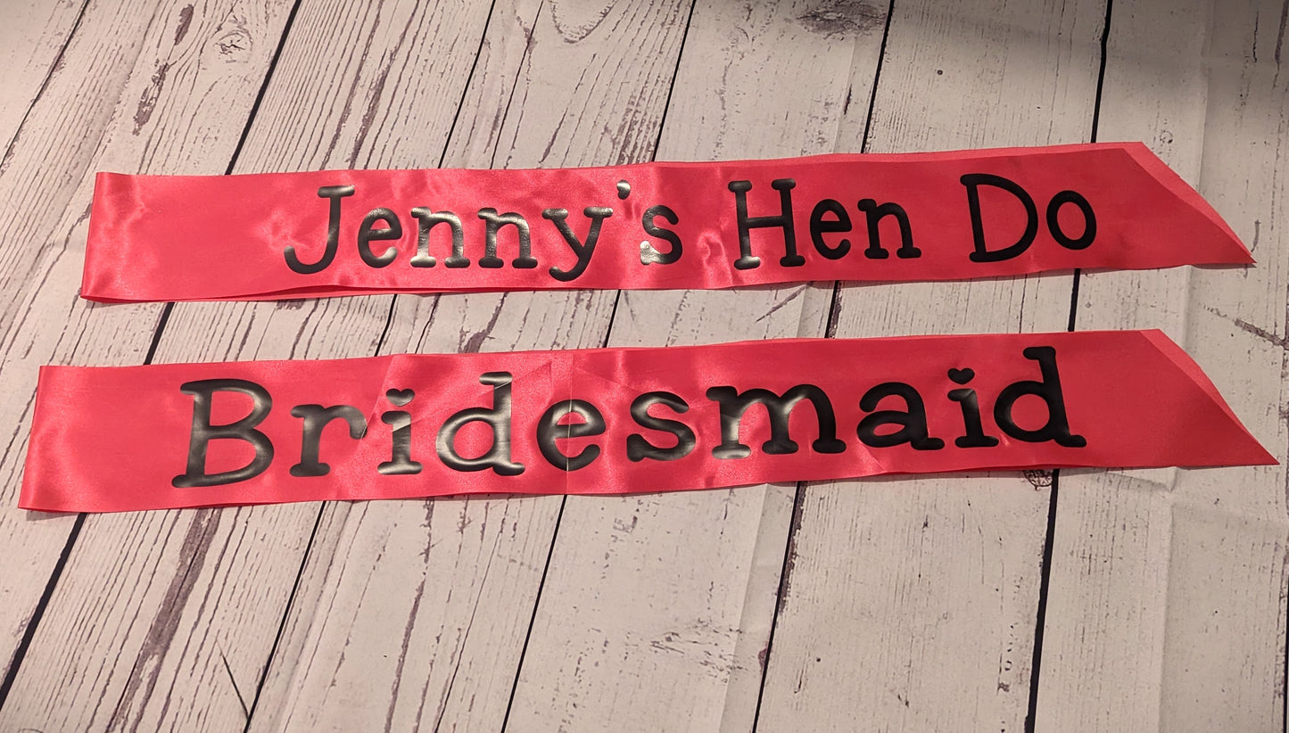 Hen Party Sash